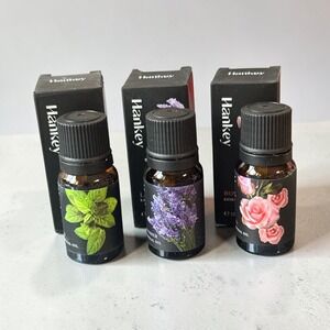 Hankey Essential Oil Set 3-Pack Rose Mint Lavender 10ml Diffuser Fragrance Oils